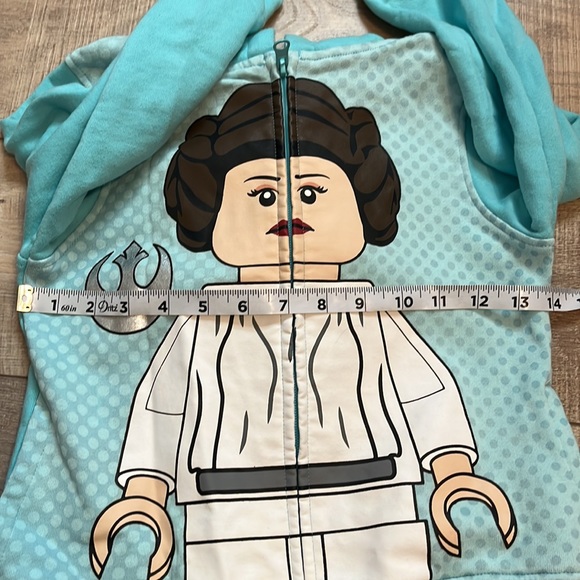 Star Wars Lego Princess Leah zip up hoodie sweatshirt 6/7 - Picture 8 of 9